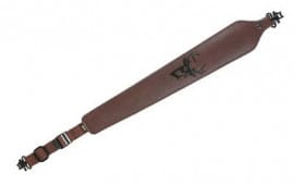 Allen 8145 Cobra Sling made of Brown Leather with Suede Lining, 23"-38" OAL, 2.75" W, Adjustable Design & Swivels for Rifles