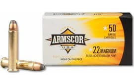 Armscor FAC22M1M 22 Winchester Magnum 40 GR Jacketed Hollow Point - 50rd Box