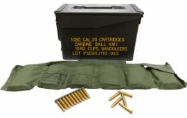 Korean Manufacture Surplus .30 M1 Carbine 110 GR FMJ Ball Ammunition - 1080 Round Can