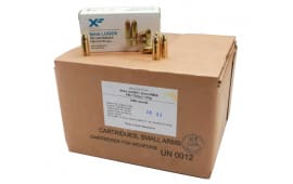 ATS X-Force 9mm Ammunition,124 Gr, FMJ, Brass Cased, Boxer Primed, Non-Corrosive, Nato -Spec, Reloadable, Made In Macedonia - 1000 Round Case