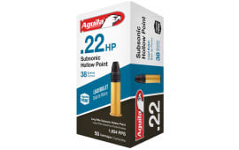 Aguila 1B220268 Standard 22 Long Rifle (LR), Case, 38 GR Subsonic Hollow Point - 50 Rounds Per Box - 1000 Round Case