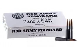Red Army Standard 7.62x54R 148 GR FMJ Non-Corrosive Ammo - 500 Round Case - MFG # AM3093