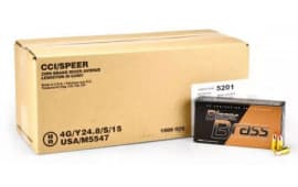 CCI Blazer Brass 9mm 124 GR FMJ Ammunition, Brass, Boxer, Reloadable, Mfg # 5201 - 1000 Round Case