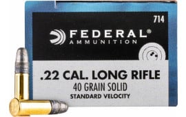 Federal Champion Target 714 Case, .22 L.R., 40 Grain, Standard Velocity, LRN, Brass Cased,New Production - 5000 Round Case