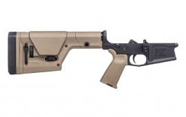 Aero Precision M5 Complete Lower Receiver w/ MOE FDE Grip & FDE PRS Rifle Stock - Anodized Black with FDE Furniture - APAR308226