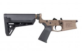 Aero Precision M5 Complete Lower Receiver with MOE Grip & SL-S Carbine Stock - Kodiak Brown Anodized - APAR308284