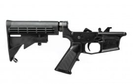 Aero Precision EPC-9 Carbine Complete Lower Receiver with A2 Grip, M4 Stock - Anodized Black - APAR620556