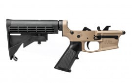 Aero Precision EPC-9 Carbine Complete Lower Receiver with A2 Grip & M4 Stock - FDE/Black - APAR620557
