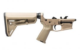 Aero Precision EPC-9 Carbine Complete Lower Receiver with MOE Grip and MOE SL Carbine Stock - Cerakote FDE - APAR620559