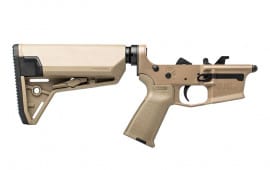 Aero Precision EPC-9 Carbine Complete Lower Receiver with MOE Grip and MOE SL-S Carbine Stock - Cerakote FDE - APAR620567
