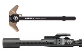 Aero Precision AR15 BREACH Charging Handle with Large Lever in Anodized Black/Tan & 5.56 PRO Series BCG - APCS100838