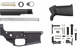 Aero Precision M4E1 Stripped Lower in Anodized Black, Enhanced Carbine Buffer Kit, MOE Lower Parts Kit Minus FCG Bundle - APSL100318
