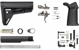 Aero Precision M5 Carbine Lower Build Kit w/ Enhanced Buffer Kit, Magpul SL Stock, MOE Lower Parts Kit, Schmid Nickel Boron Trigger - Black - APSL100327