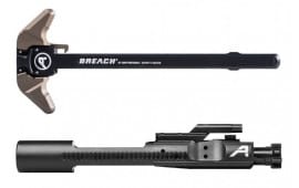 Aero Precision AR15 Kodiak Brown/Black BREACH Ambi Charging Handle with Large Lever, 5.56 Phosphate BCG Bundle - APSL100377S