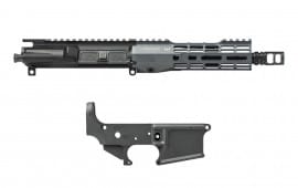 Aero Precision AR15 Complete Upper with 8" .300 Blackout Pistol Length QPQ Barrel & 7.3" ATLAS S-ONE - Sniper Grey Cerakote with Stripped Lower Receiver - APSL100563S