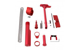 AR-15 Red Accent Kit - Includes Charing Handle,  Dust Cover, Forward Assist, Buffer, Buffer Tube, Castle Nut, End Cap, Gas Block Safety Selector - AR15-KIT-RED