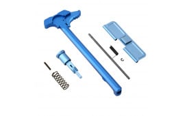 AR-15 Extended Latch Charging Handle Forward Assist and Ejection Cover Door - Anodized Blue - ARCHDC-BL
