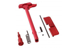 AR-15 Extended Latch Charging Handle Forward Assist and Ejection Cover Door - Anodized Red - ARCHDC-R