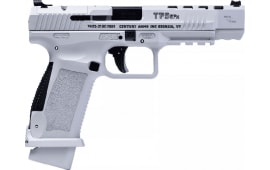 Canik - TP9 SFX Whiteout Signature Series - Semi-Auto Pistol - 5.2" Match Barrel - 9mm - 1-18 Round & 1-21 Round Magazine - White Cerakote - HG6618-N