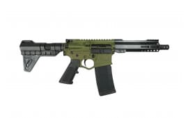 American Tactical Omni Hybrid Maxx 5.56 Nato Semi-Auto AR-15 Pistol W /Brace, 7.5" Barrel, 7" M-LOK Handguard, Battlefield / OD Green "Blem"- ATIGOMX556MP4BBFGBLEM