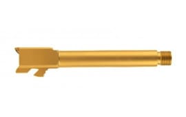 Ballistic Advantage Premium Series Glock 17 GEN5 Compatible 1/2x28" Threaded PVD Gold Non-Fluted Barrel with Standard Thread Protector - BAPSG175T1G