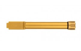 Ballistic Advantage Premium Series Glock 17 GEN5 Compatible 1/2x28" Threaded PVD Gold Non-Fluted Barrel with Skull Crusher Thread Protector - BAPSG175T1G-BAMD100041