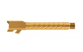 Ballistic Advantage Premium Series Glock 17 GEN5 Compatible 1/2x28" Threaded PVD Gold Spiral Fluted Barrel with Standard Thread Protector - BAPSG175T3G