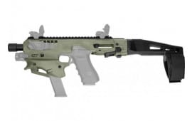 CAA USA Micro Conversion Kit, For Glock Handguns 17/ 19/ 19X/ 22/ 23/ 31/ 32/ 45 NO NFA REQUIRED OD Green