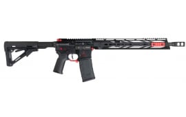 Red Arrow Weapons RAW15300B Semi-Automatic .300 BLK AR-15 Style Rifle, Black with Red Accents, 16" Barrel, Magpul Furniture