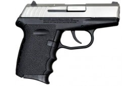 SCCY CPX-2 TT 9mm Polymer Frame Pistol, Satin Stainless Slide on Black, DAO 10+1 w/ 2 Mags 