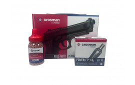 Crosman PFAM9B CO2 Blowback BB Pistol, Fully Automatic, .177 Caliber, W /20 Round Mag - Select Fire - W / Bonus Free 15 Count CO2 and 1500 Count BB's