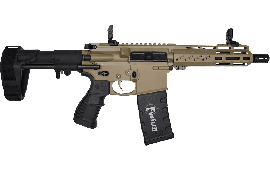FosTecH 4163-FDE Fighter LITE Tomcat Pistol with Echo AR-II Trigger .223/5.56NATO (1) 30 Rd Mag and SB Tactical PDW Brace - Flat Dark Earth