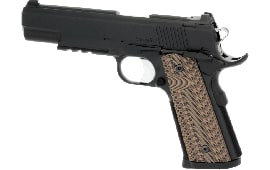 Dan Wesson 01801 Specialist  45 ACP 5" 8+1 Overall Black Finish with Serrated Slide, Black & Brown G10 Grip & Picatinny Rail
