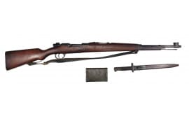DWM 1904-39 Portuguese Contract 8mm Mauser Bolt Action Rifle with Bayonet, Sling and Cleaning Kit, 23.62" BBl, 5 Round, Fair to Good Condition. 