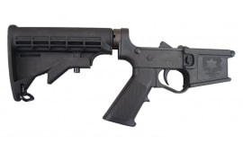 E3 Arms Omega-15 AR15 Black Polymer Complete Lower Receiver