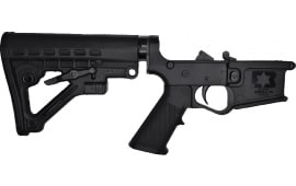 E3 Arms AR-15 Improved Gen II Complete Polymer Lower Receiver - Aluminum Tube - Patented 6 Position Stock