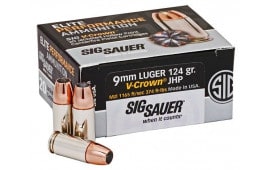 Sig Sauer E9MMA1-COMP-50 9mm 115 Jacketed Hollow Point VCRWN 50/20 - 50rd Box