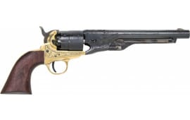 Traditions FR186012 1860 Black Powder Engraved Army Revolver .44 Cal Brass - No FFL Required. 