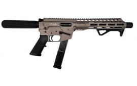 Freedom Ordnance FX-9 Semi-Automatic 9x19mm FDE Pistol, 10" Barrel - Black - FX9P10T-FDE