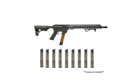 Freedom Ordnance FX-9 9mm Promo Rifle Pkg, 16" Bbl, Billet Receivers, M-Lok Rail, Black, 10-32 Rd ETS Glock Type Mags, & FX9 Foregrip - FX9R16