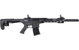 GForce Arms Semi-Automatic 12 Gauge AR-12 Shotgun, 18.5" Barrel, M-LOK Handguard, (2) 5 Round Magazines - Black - GF00M12