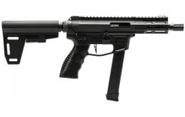 GForce GFHYB5 Jawbone Hybrid 9MM Semi-Auto PCC, 5" Bbl, Ambi Mag Release & Charging Handle, Paddle Brace, Pic Rail, Glock Compatible Mag, 33+1