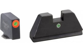 AmeriGlo GL291 XLTALL For Glock 17-39 I-DOT Green Dot Front with Orange Outline / Green Dot Rear