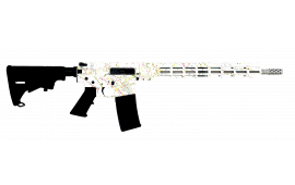 Great Lakes Firearms AR-15 Rifle, .223 Wylde 16" 416r Stainless Steel Barrel, 15.25" M-LOK Rail, 7075 T6 Receiver, White Saved By The Splatter Cerakote Finish, GL15223SS S-WHT