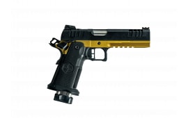 Great Lakes Firearms GL1911DS-9FSS G-GLD 1911DS Synergy 5" barrel, 20rd Magazine, Black Slide, Gold Frame
