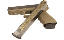 ETS Group GLK-18 Pistol Mags  Clear Extended 31rd 9mm Luger for Glock 26,19,17,34,45,19x Gen1-5 & 18