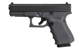 Glock G19 Gen 4 Semi-Automatic Pistol 4" Barrel 9MM W/ (3) 15rd Magazines - Grey Finish - PG1950203GF