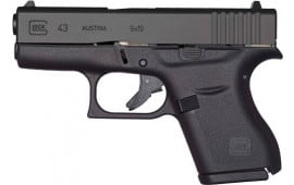 Glock 43 9mm 3.39" Barrel 6rd Semi-Auto Pistol, Used / Surplus, Excellent Condition, Two (2) Magazines