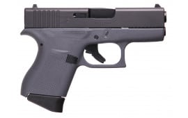 Glock 43, Semi Automatic, 9mm, Subcompact Slimline Pistol, 3.39" barrel, (2) 6rd Magazines, Gray Polymer Frame w/ Black Slide