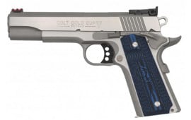 Colt ZO5073GCL 1911 Gold CUP Lite .38 Super 5" Barrel 9rd Semi-Auto Pistol,  Stainless Steel W/ Fiber Optic Front Sight & Bomar Rear Sight - Minor Cosmetic Blem